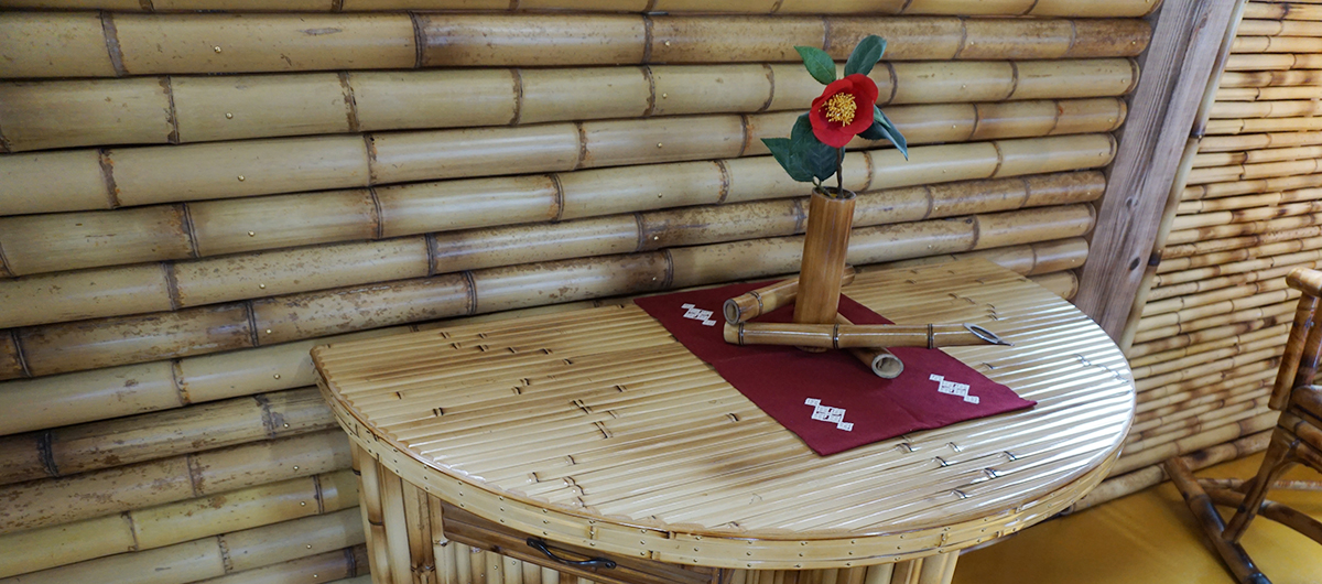 天然素材である竹を使った内装材・梅里竹芸