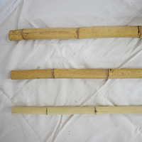太さの違う3種類の原竹
